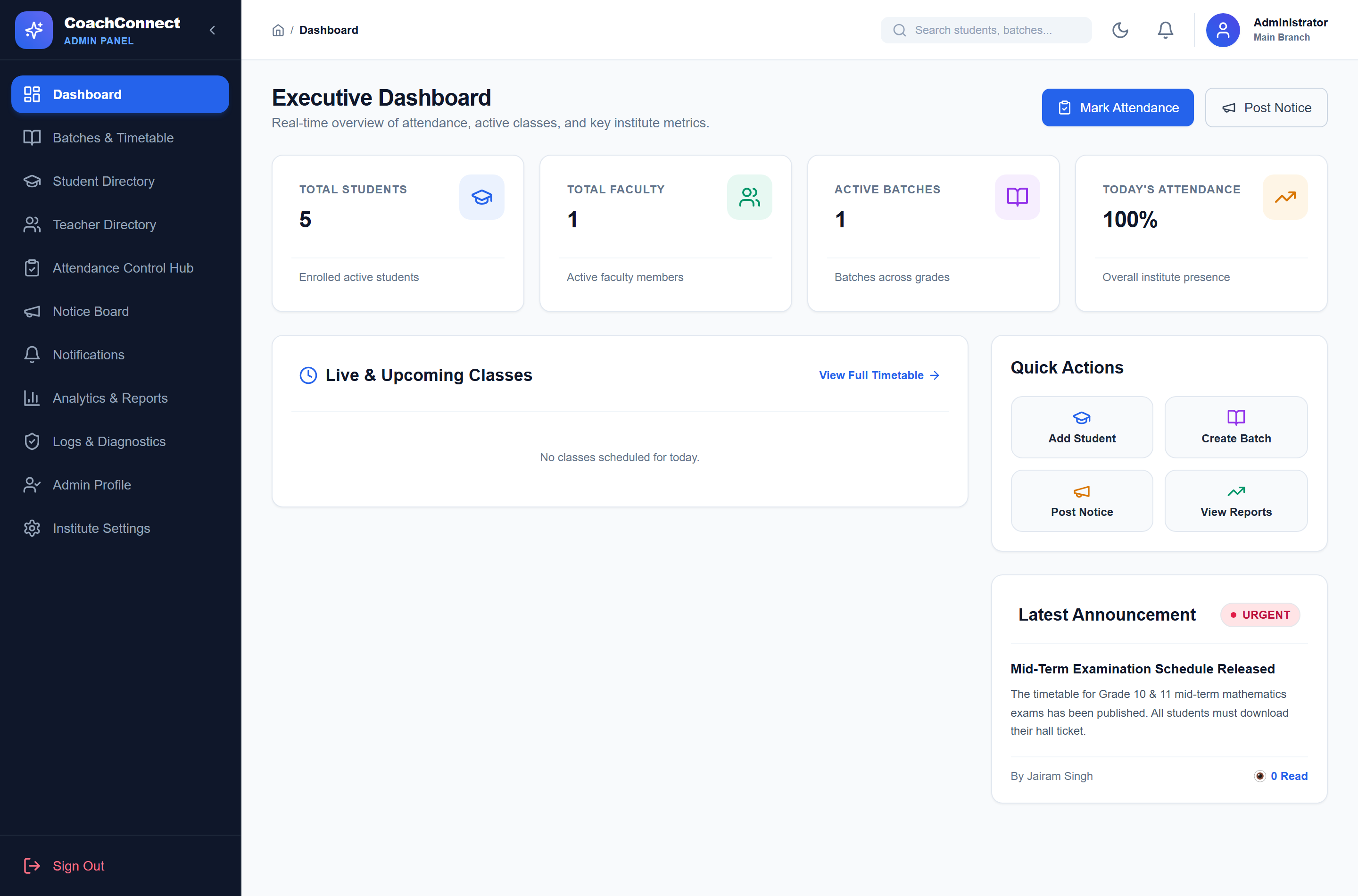 CoachConnect — Enterprise Academy & Coaching Operations Platform