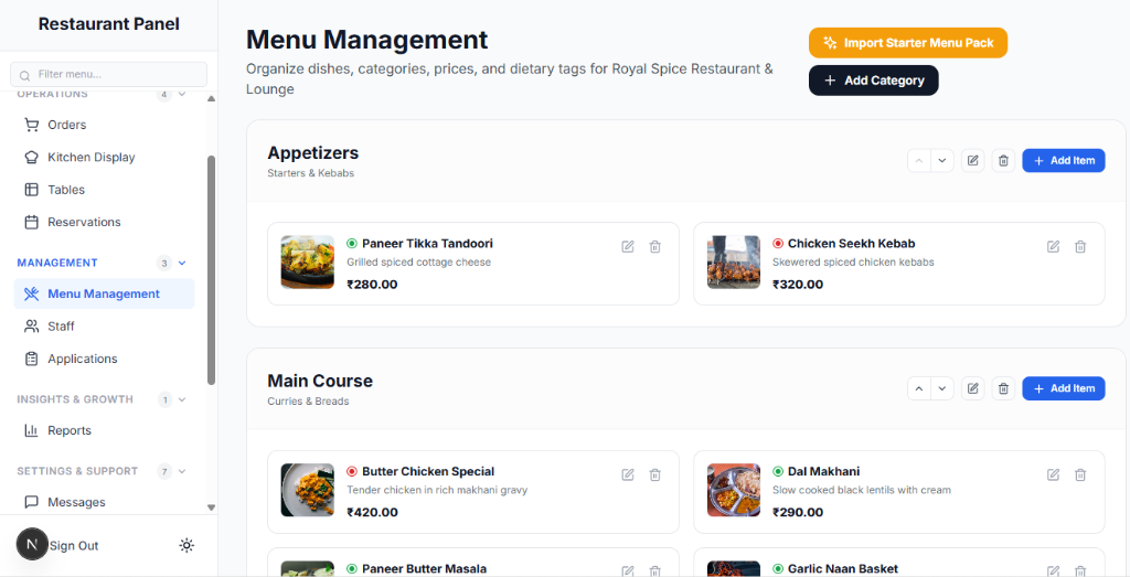 KitchenConnect — Multi-Tenant Restaurant Operations & POS Platform screenshot 3